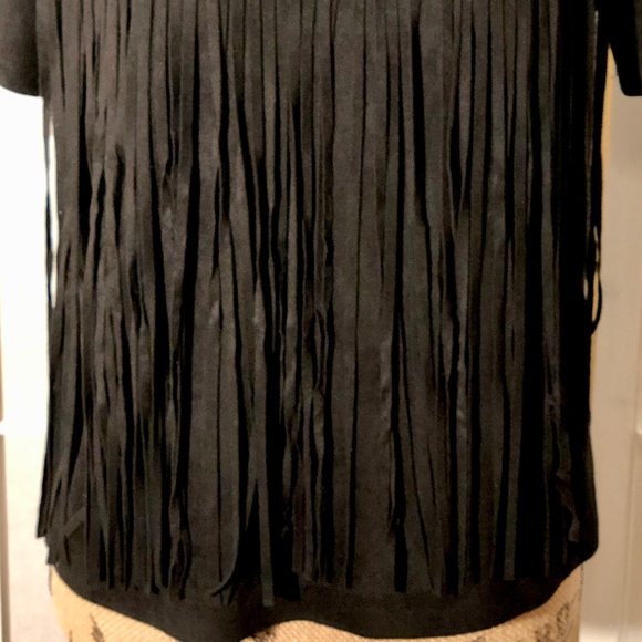 Skies are Blue- Stitch Fix Suede Fringe Top - Picture 5 of 5